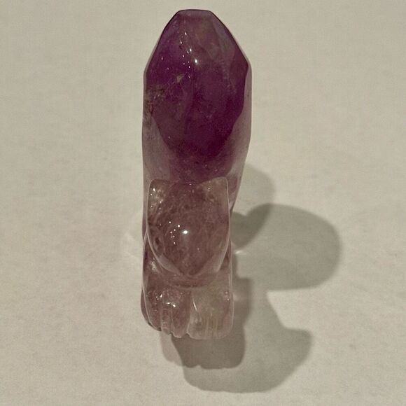 Cute Hand Carved Natural Amethyst Squirrel - Picture 3 of 7